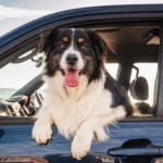 dog in a car